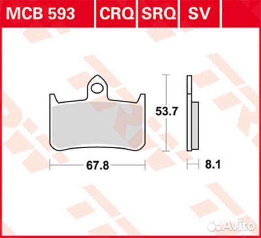 Колодки тормозные дисковые MCB593