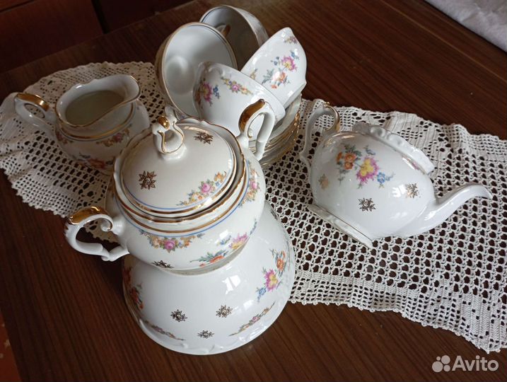 Старая Kahla до 1956: тарелки и чайный сервиз