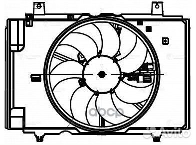 Э/вентилятор охл. с кожухом для а/м Nissan Juke