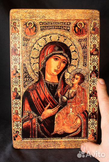 Икона Богоматери Иверская. Ручная работа