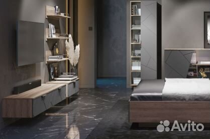 Тумба подвесная Графит 1,6 м