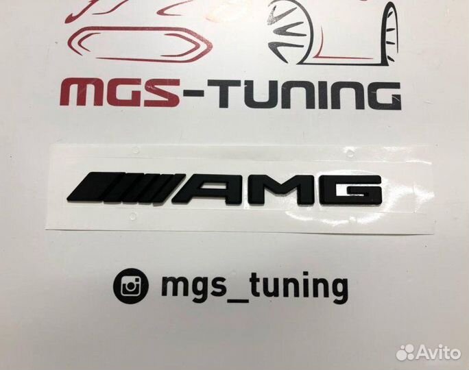 Шильдик AMG нового образца черный