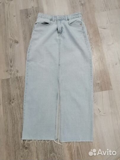 Джинсовая юбка длинная 42 44, миди