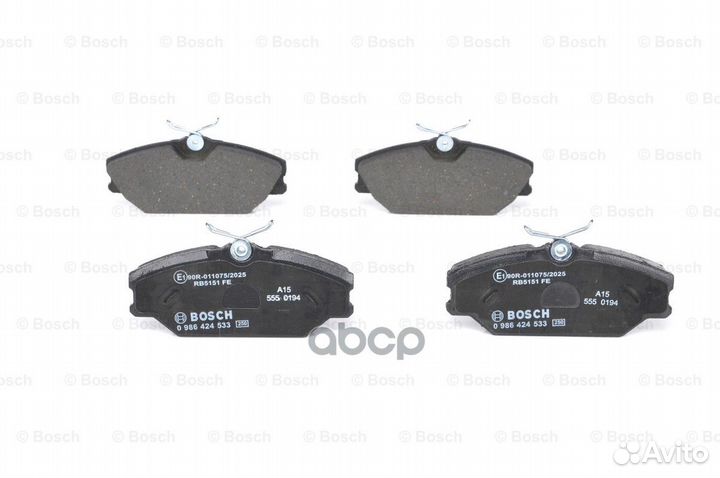 Колодки торм к-т 0986424533 Bosch