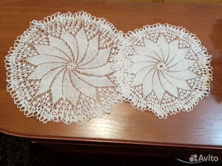 Салфетки, связанные крючком и спицами