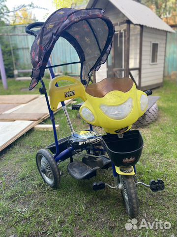 Детский велосипед с родительской ручкой