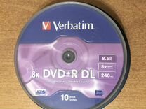 Verbatim dvd r dl 8.5 gb 10 шт упаковка