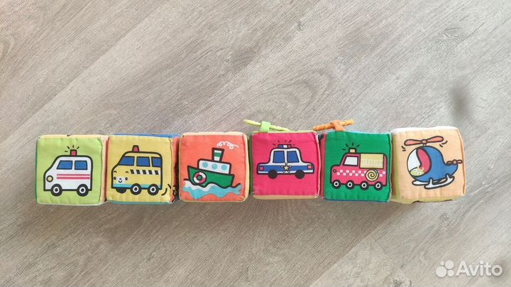 Мягкие кубики развивайки-циферки-картинки