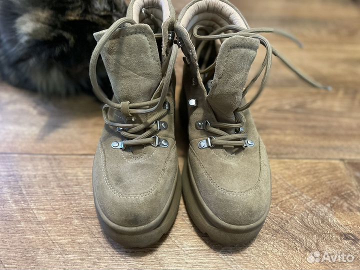 Замшевые ботинки демисезонные