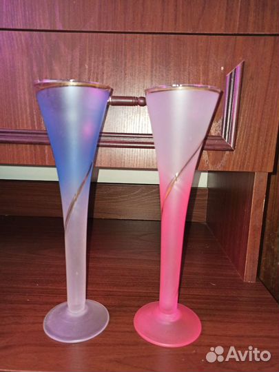 Фужеры бокалы цветное стекло