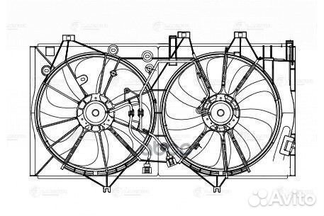 Э/вентиляторы охл. с кожухом (2 вент.) для а/м
