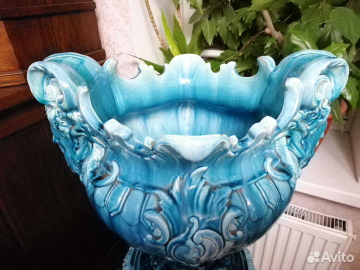 Ваза старинная фарфор майолика