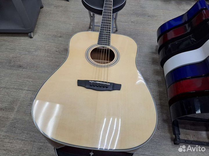 Гитара леворукая акустическая дредноут