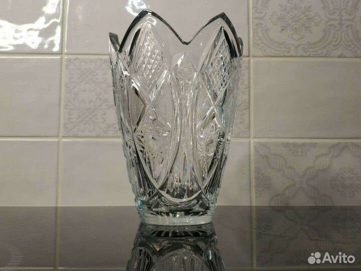 СССР хрусталь ваза для цветов рог кубок