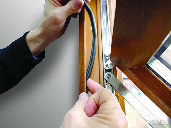 Ремонт окон, уплотнитель дверной RAL3911