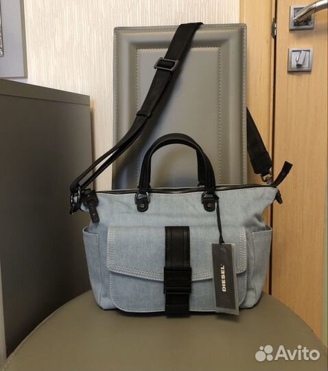 Diesel новая голубая джинсовая сумка на плечо
