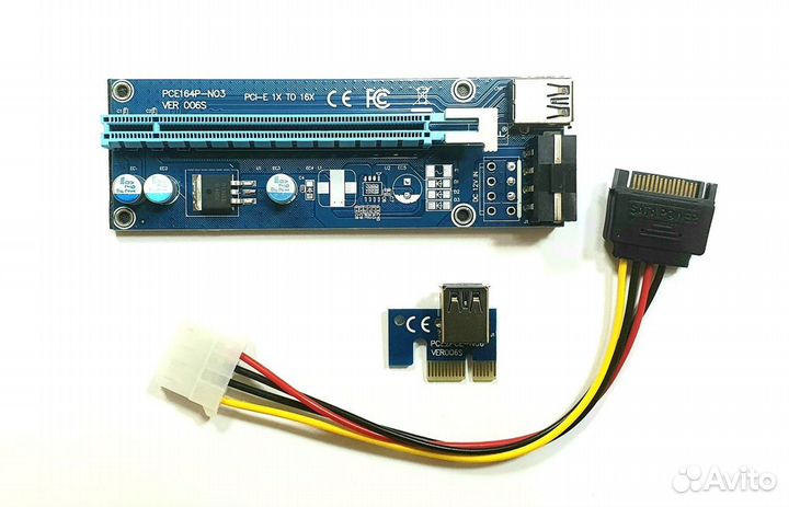 Райзер VER.006S, питание molex 4pin, новый
