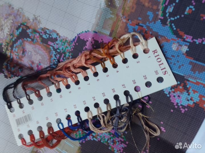 Остатки набора для вышивания Неизвестная Риолис