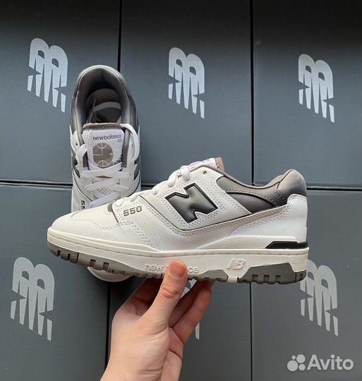 Кроссовки New Balance 550 White Grey 5,5-8,5us