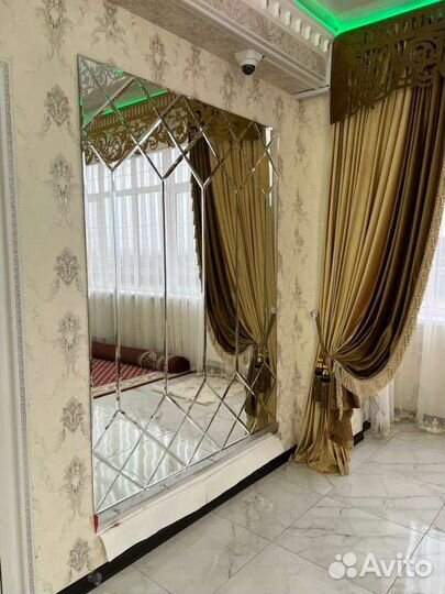 Зеркало панно ромбики настенной