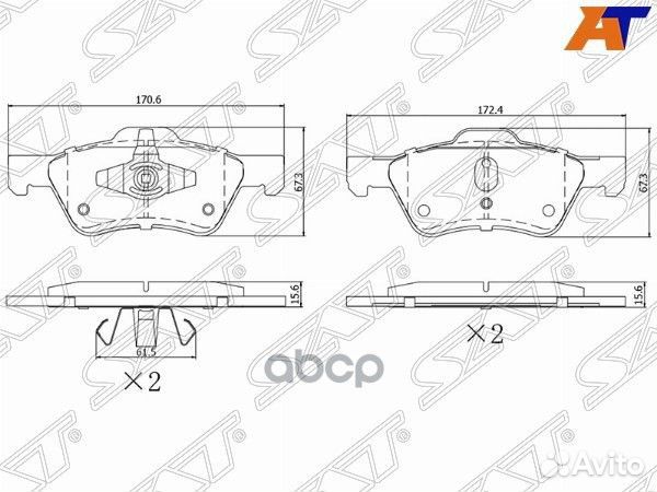 Колодки тормозные перед ford maverick 01-08/ MA