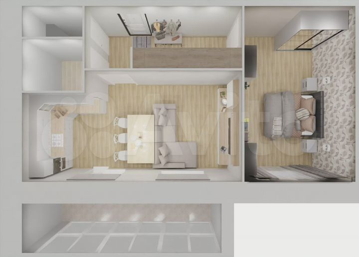 1-к. квартира, 59,4 м², 8/10 эт.