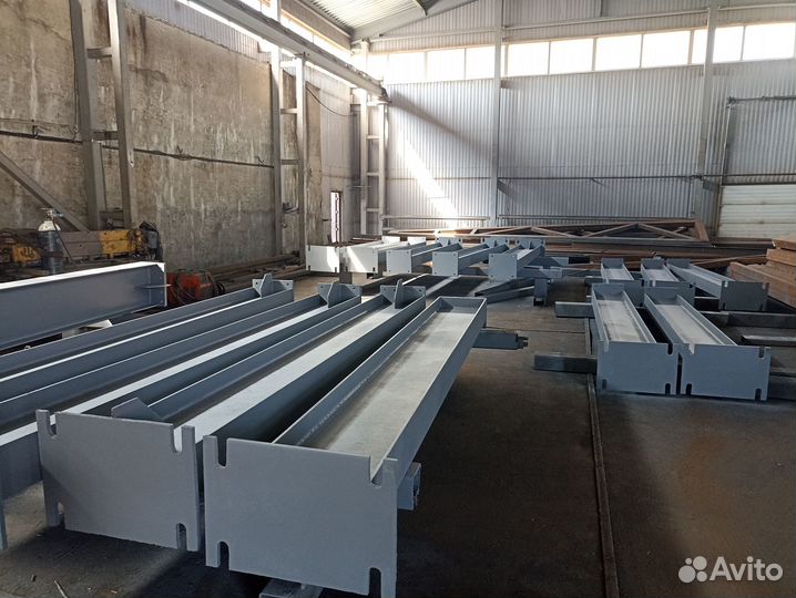 Ангар 18х30х6 двухскатный, металлокаркас 18х24х6м