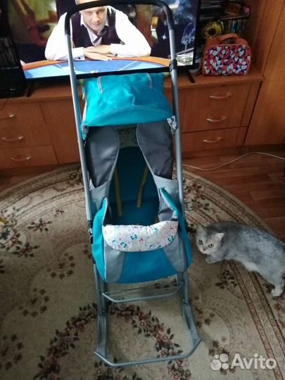 Детские санки коляска ника