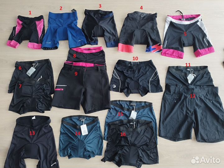 Велошорты, трисьют разные размеры