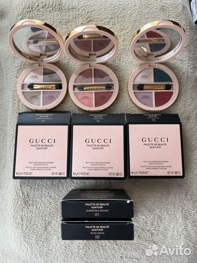 Gucci оригинал тени палетка новинка 01, 02, 03