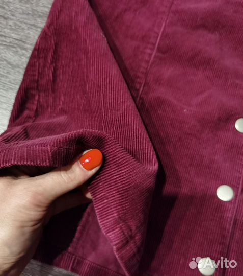 Юбка вельвет бордовая 44 46
