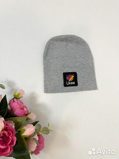 Новая трикотажная шапка для девочки 5-10 лет