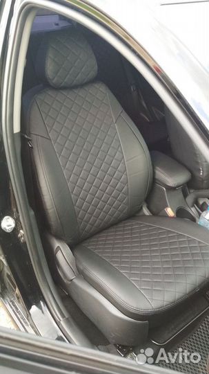 Чехлы экокожа Ромб Hyundai Solaris от Автопилот