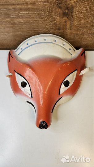Маска Новогодняя карнавальная.СССР. Лиса. Картонаж