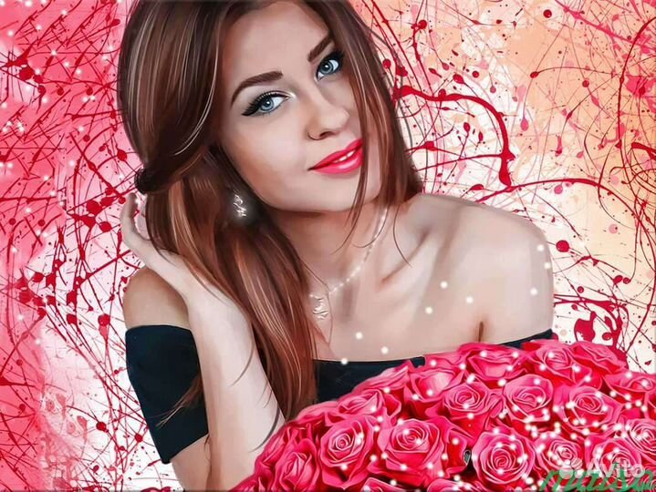 Портрет по фото на холсте, дрим арт, шарж