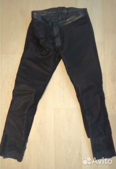 Мото брюки кожаные