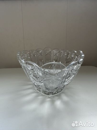 Большая хрустальная конфетница СССР