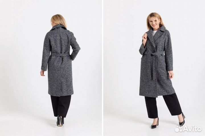 Пальто драповое весеннее длинное демисезонное серо