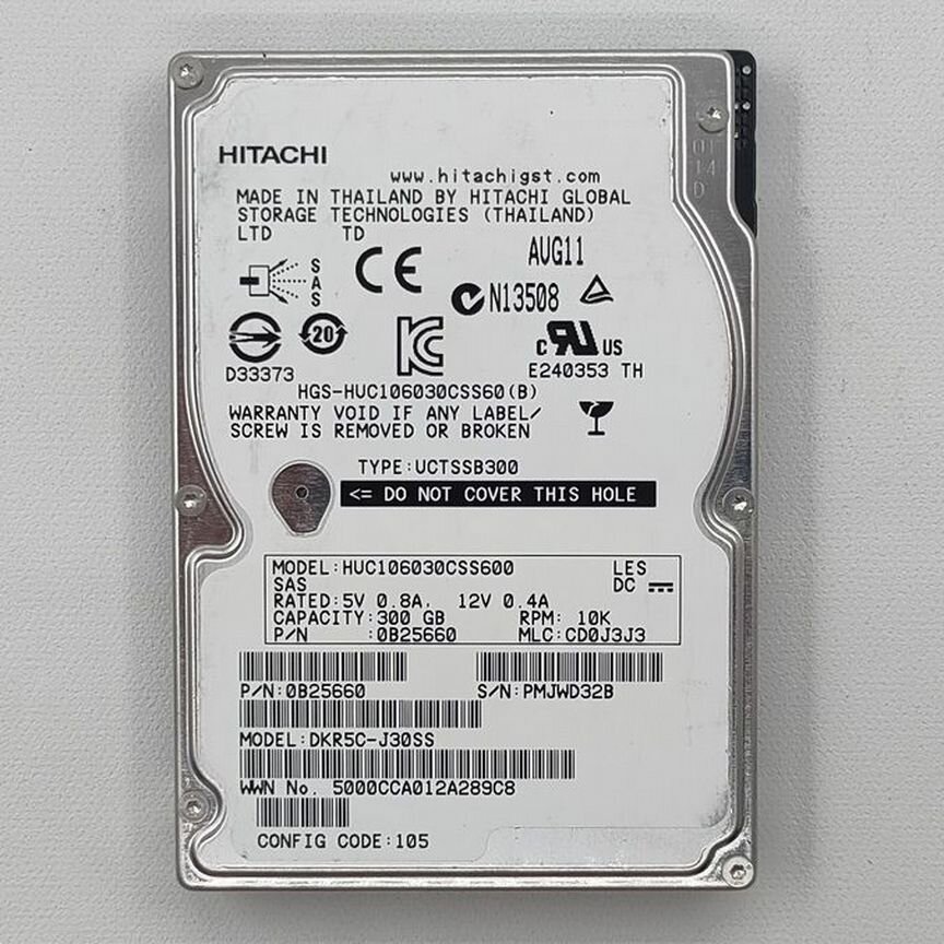 [DKR5C-J30SS] Жесткий Диск Huc106030css600, 0b25660, Dkr5c-J30ss