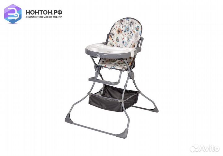 Стульчик для кормления Polini kids 252 Совы серый