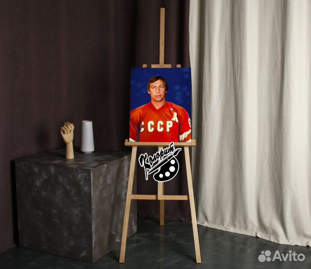 Валерий Васильев портрет на холсте 40х50см