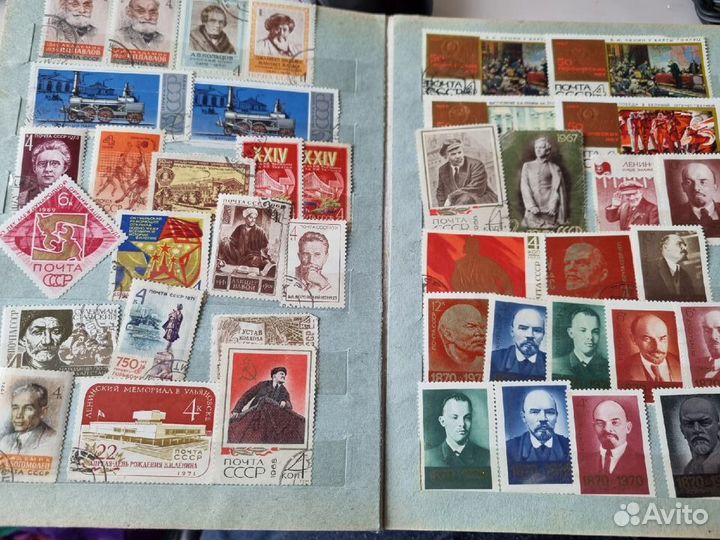 Много разных почтовых марок