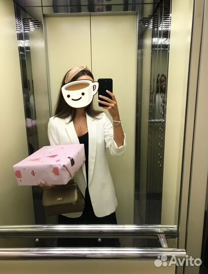 Удлиненный жакет Zara белый