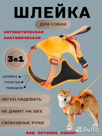 Анатомическая шлейка для собак и кошек