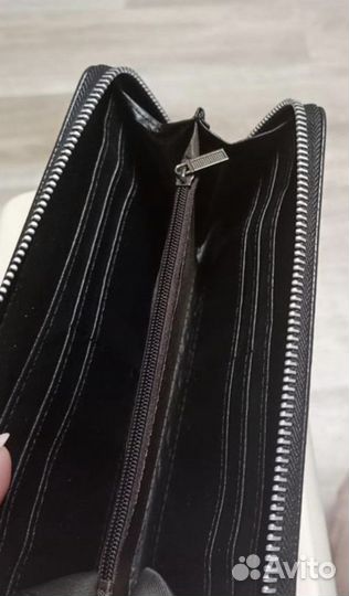 Мужской клатч из натуральной кожи с гравировкой