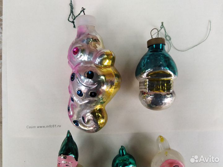 Елочные игрушки СССР на прищепке