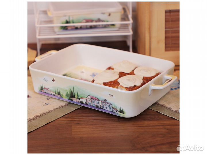 Блюдо прямоугольное с ручками lefard 