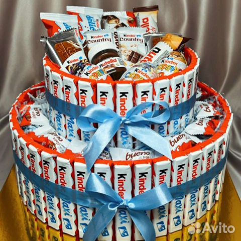 Киндер торт сюрприз, торт из киндера