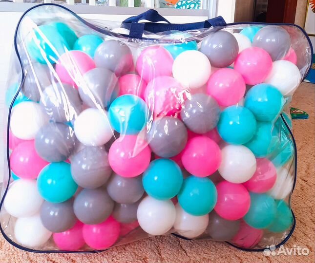 Шарики для сухого бассейна 200 штук новые