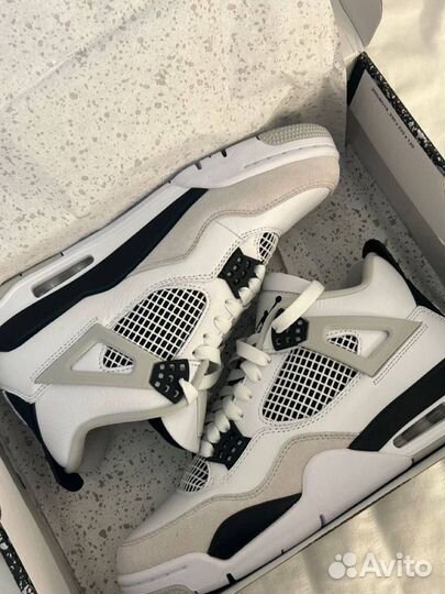 Кроссовки Nike Air Jordan 4 White Black Gray